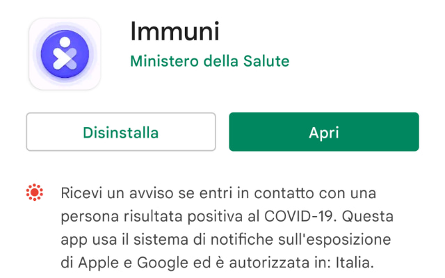イタリア アプリ Immuni