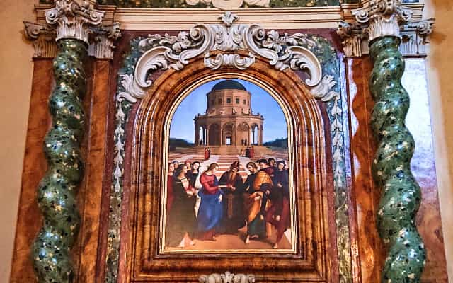 チッタ・ディ・カステッロ Chiesa di San Francesco ラファエロ 「Sposalizio della Vergine」 レプリカ