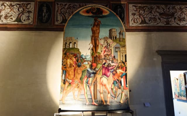 チッタ・ディ・カステッロ Pinacoteca Comunale ルカ・シニョレッリ 「Martirio di San Sebastiano」