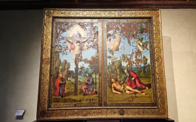 チッタ・ディ・カステッロ Pinacoteca Comunale ラファエロ・サンティ 「Stendardo della Santissima Trinità」